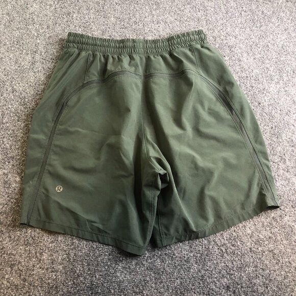 Luululemon THE Shorts Mens Small Green Performance 7" Inseam Stretch Gym - Picture 7 of 11